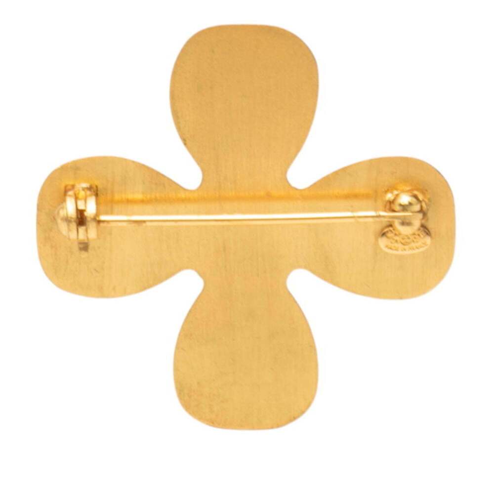 CHANEL Authentic Gold Logo Brooch - Picture 2 of 3